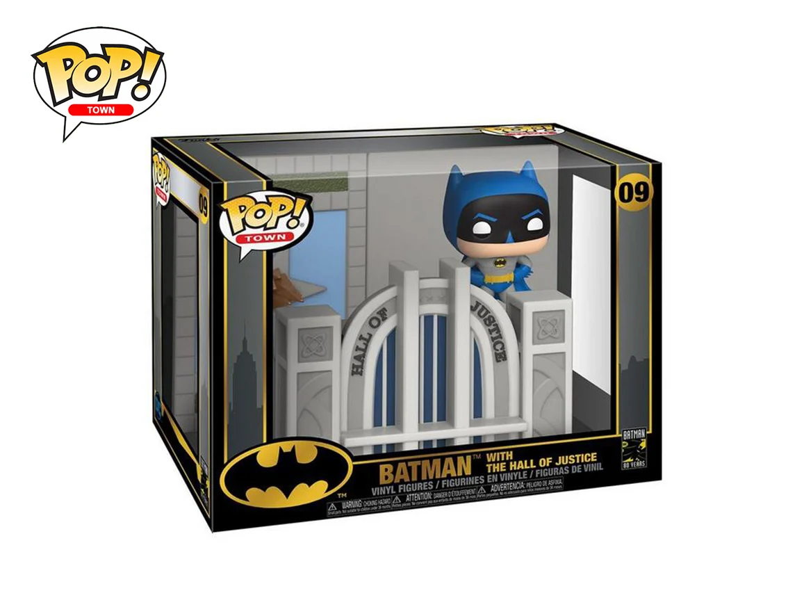 POP TOWNS: BATMAN 80TH - HALL OF JUSTICE W/BATMAN - Imagen 4
