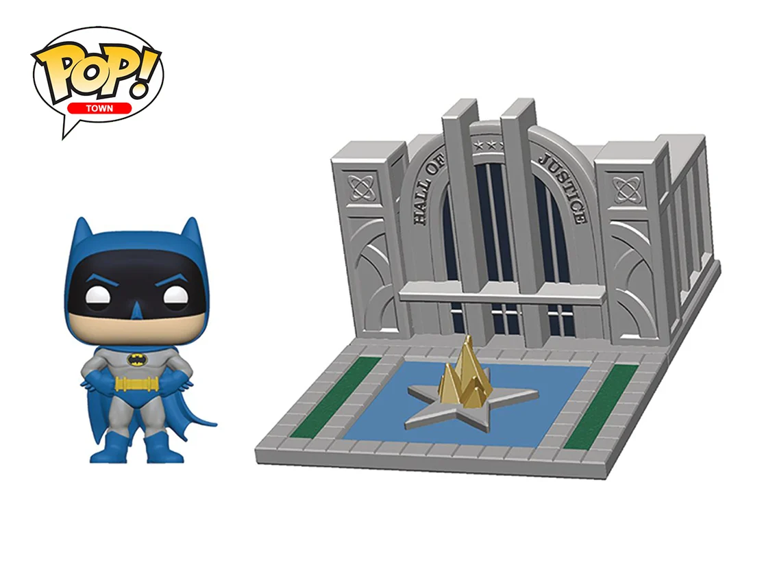 POP TOWNS: BATMAN 80TH - HALL OF JUSTICE W/BATMAN - Imagen 2