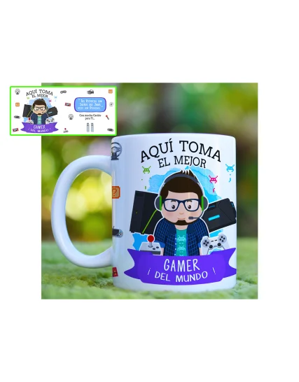 Tazón  Aquí Toma el Mejor Gamer del Mundo